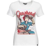 Queen Kerosin Gearhead Camiseta de señoras, blanco, tamaño 2XL para Mujer