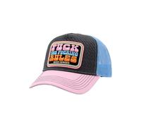 Queen Kerosin Gorra de camionero para mujer con bordado de texto "Fuck The Fucking Rules"