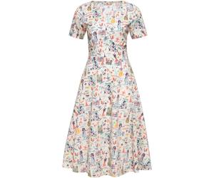 Queen Kerosin Ladies Aop 50S Retro Swing Dress "Paris" QKU46007 M