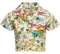 Queen Kerosin Ladies Aop Vintage Blusa "Lake Garda" QKU45007 S