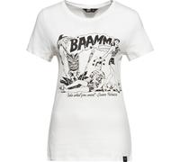 Queen Kerosin Ladies Bammm Print T-Shirt Offwhite XL