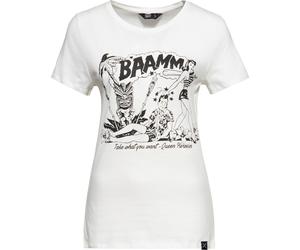 Queen Kerosin Ladies Bammm Print T-Shirt Offwhite XL