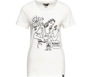 Queen Kerosin Ladies Gin Tonic Classic T-Shirt Blanco XS
