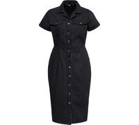 Queen Kerosin Ladies Pinstripe Retro Pencil Dress QKU46001 S