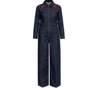 Queen Kerosin Ladies Roses Western Overall Denim XL