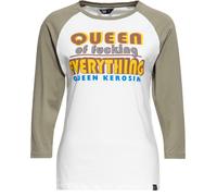 Queen Kerosin Ladies Shirt Raglan 3/1 Sleeve Longsleeve "Queen Of Fucking Everthing" QKU41007 L