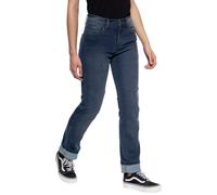Queen Kerosin Motogear Light Blue Vaqueros de mujer en motocicleta, azul, tamaño 34