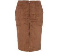 Queen Kerosin Sexy falda de pana en slim fit QK5200720000 Marrón XL