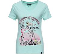 Queen Kerosin Sweep It Under The Carpet Camiseta de mujer, turquesa, tamaño 2XL