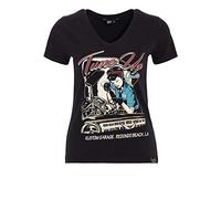 Queen Kerosin Tune Up Camiseta, Negro, L para Mujer