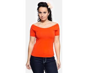 Queen Kerosin U-Boot Camisa de señora, naranja, tamaño XS para Mujer