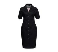 Queen Kerosin Vestido de lápiz para mujer | Vestido de lápiz | Vestido | Vestido | Denim | Vaqueros | Rockabella | Rockabilly | 50S | 1950S | Vintage | Retro | Rock'n'roll Rebel Queens, Negro , XS