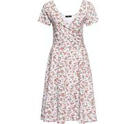 Queen Kerosin vestido de swing de las señoras en wrap look blanco M