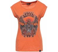 Queen Kerosin Wild & Free Camiseta de mujer, naranja, tamaño XL