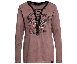 Queen Kerosin Wild Ones Ride Free Damas de leva larga, rosa, tamaño M para Hombres