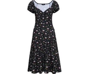 Queen Kerosin Women's Howdy Allover Print Swing Dress Negro M