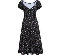 Queen Kerosin Women's Howdy Allover Print Swing Dress Negro S