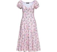 Queen Kerosin Women's Poodle Allover Print Swing Dress Rosa L