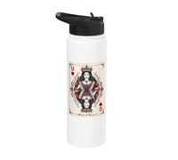 Queen King Of Hearts Valentines V-Day Couple Matching Funny Stainless Steel Insulated Water Bottle