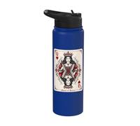 Queen King Of Hearts Valentines V-Day Couple Matching Funny Stainless Steel Insulated Water Bottle