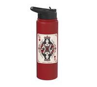Queen King Of Hearts Valentines V-Day Couple Matching Funny Stainless Steel Insulated Water Bottle