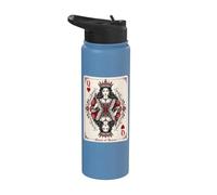 Queen King Of Hearts Valentines V-Day Couple Matching Funny Stainless Steel Insulated Water Bottle