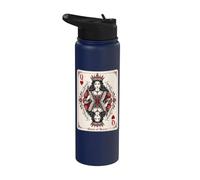 Queen King Of Hearts Valentines V-Day Couple Matching Funny Stainless Steel Insulated Water Bottle