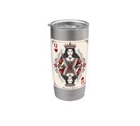Queen King Of Hearts Valentines V-Day Couple Matching Funny Vaso térmico de acero inoxidable de doble pared