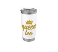 Queen Leo Zodiac Sign Birthday Vaso térmico de acero inoxidable de doble pared