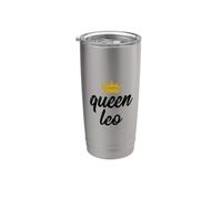 Queen Leo Zodiac Sign Birthday Vaso térmico de acero inoxidable de doble pared