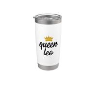Queen Leo Zodiac Sign Birthday Vaso térmico de acero inoxidable de doble pared