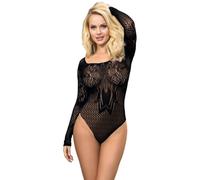 QUEEN LINGERIE LONG SLEEVE TEDDY S-L