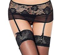 Queen Lingerie Tanga con Liguero Bordados Florales 100 g