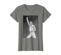 Queen Live Aid en el Estadio Freddie Mercury de Wembley 1985 Camiseta, Mujer, Verde Militar Jaspeado, XL