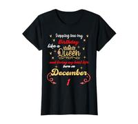 Queen nació el 1 de diciembre Entrando en mi cumpleaños Camiseta