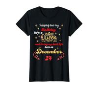 Queen nació el 24 de diciembre Entrando en mi cumpleaños Camiseta
