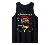 Queen nació en julio 5 Entrando en mi cumpleaños mujeres Camiseta sin Mangas
