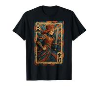 Queen of Club Warrior Armor Medieval Fantasy Lucky Poker Camiseta