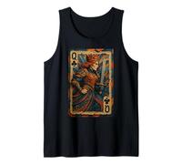Queen of Club Warrior Armor Medieval Fantasy Lucky Poker Camiseta sin Mangas