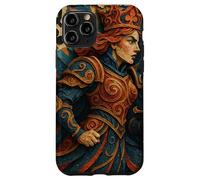 Queen of Club Warrior Armor Medieval Fantasy Lucky Poker Carcasa para iPhone 11 Pro