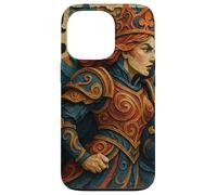 Queen of Club Warrior Armor Medieval Fantasy Lucky Poker Carcasa para iPhone 13 Pro