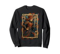 Queen of Club Warrior Armor Medieval Fantasy Lucky Poker Sudadera