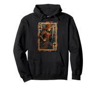 Queen of Club Warrior Armor Medieval Fantasy Lucky Poker Sudadera con Capucha