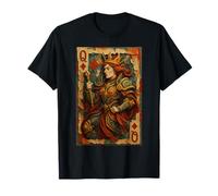 Queen of Diamonds Playing Card Paper Cut Lucky Poker Camiseta