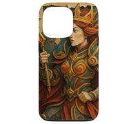 Queen of Diamonds Playing Card Paper Cut Lucky Poker Carcasa para iPhone 13 Pro