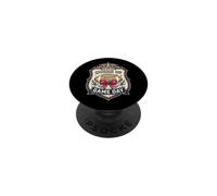 Queen of Game Day Fútbol Temporada Fútbol Mamá Chica Roja Fan PopSockets PopGrip Adhesivo