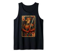 Queen of Heart Playing Card Paper Cut Lucky Poker Camiseta sin Mangas