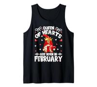 Queen of Hearts Born In February Poker Legend Birthday GNOME Camiseta sin Mangas