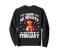 Queen of Hearts Born In February Poker Legend Birthday GNOME Sudadera