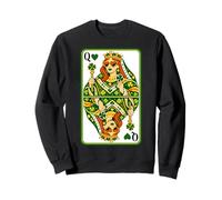 Queen of Hearts Classic Card Game Irish Saint Patrick's Day Sudadera